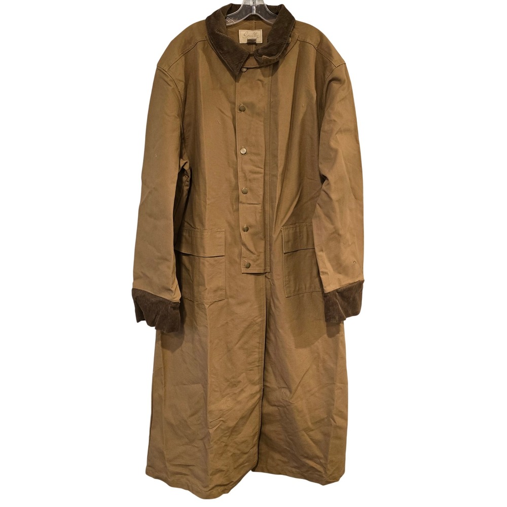 NEW Scully Mens Canvas Duster Coat Brown Large‎ Long Barn Chore Work Jacket